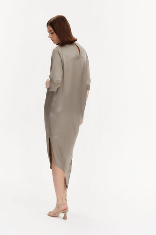 VESTIDO FIESTA LARGO VERDOSO