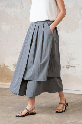 FALDA CAPAS TECNO GRIS