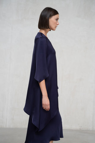 CUERPO SESSA MANGA ASIMÉTRICA MARINO