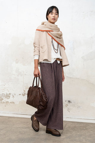 Aretha burgundy checkered trousers