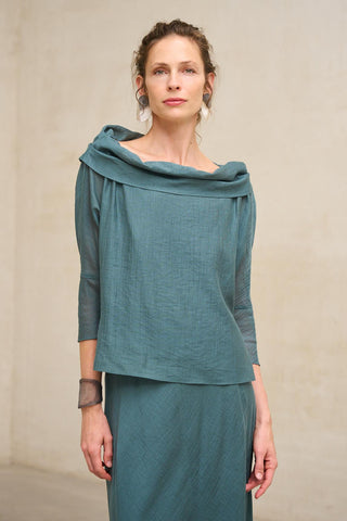 Blusa Lisa Azul-Água