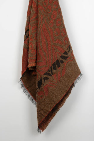 Fular Nadira terracota y marrón