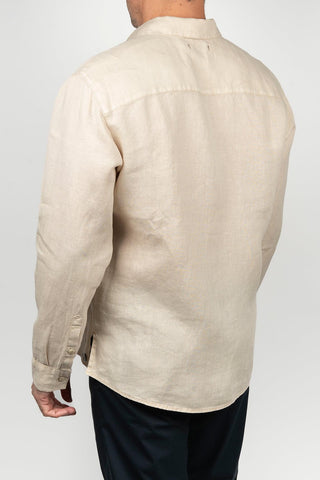 Camisa Keeling beige claro de lino ligero