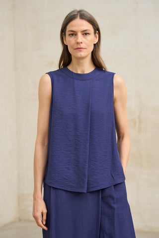 Top Arvienne azul marino