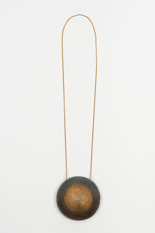 Niara Gold and Gunmetal Mesh Necklace