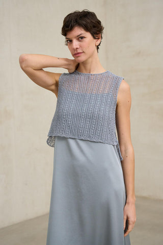 Top Nerith azul acero