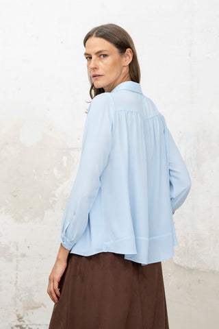 CAMISERA PLIEGUES AZUL 