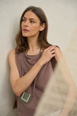 Colar Éclat, prata envelhecida, Florida Private Collection