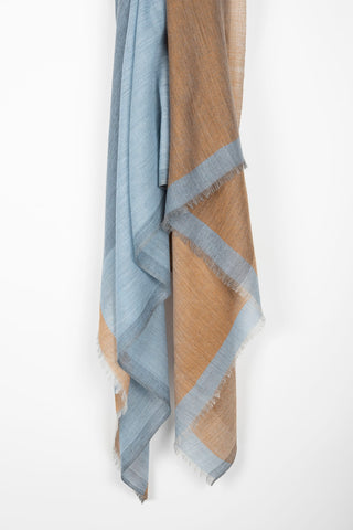 FULAR AZUL MARRON