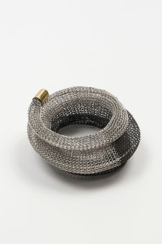 BRAZALETE MALLA GRIS OSCURO