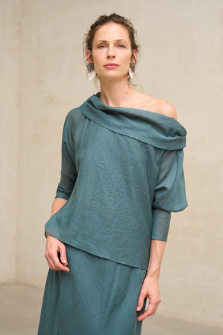 Blusa Lisa Azul-Água