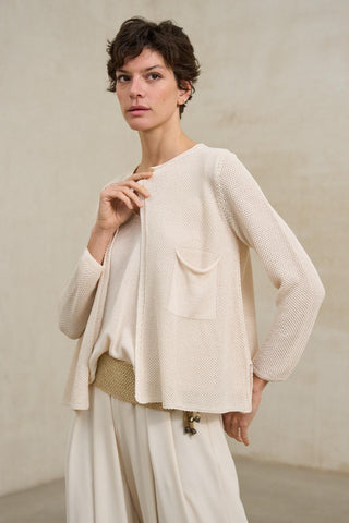 Chaqueta de punto Lierne crudo