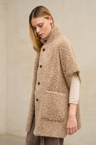 Alvoria reversible taupe coat
