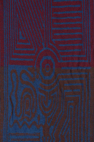 Fular Mirova azul y burdeos