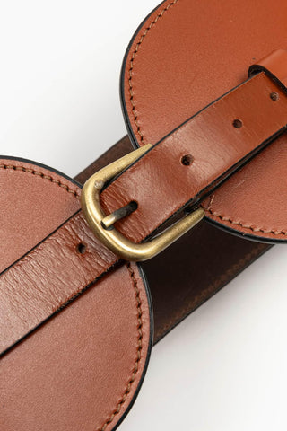 Talía Camel Cognac Leather Sash