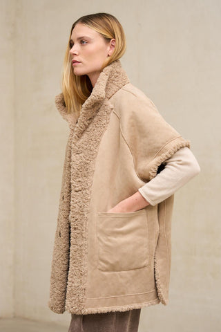 Alvoria reversible taupe coat