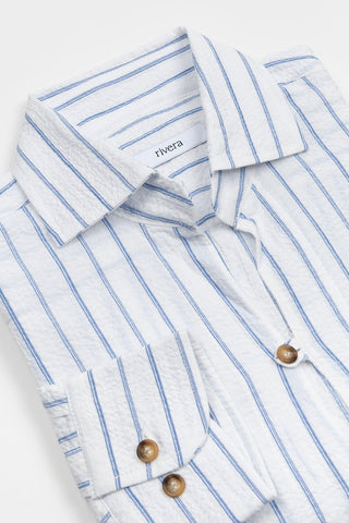 Elian Rivera striped shirt