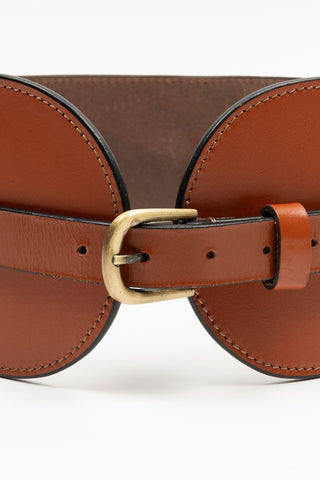 Talía Camel Cognac Leather Sash