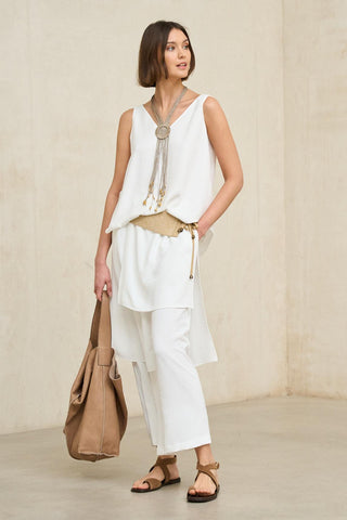 Vion off-white skirt-pants