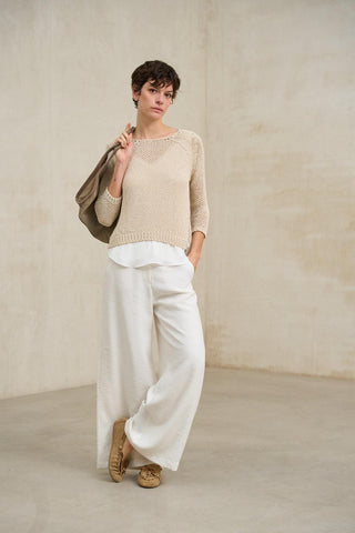 Camisola Évela bege areia