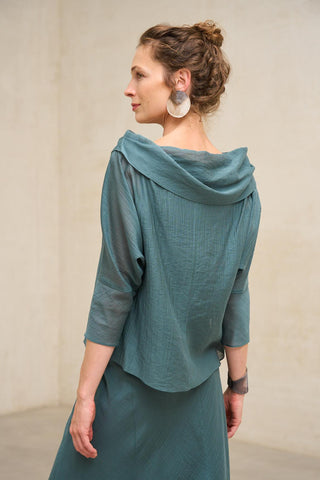 Blusa Lisa Azul-Água