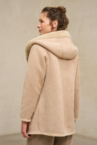Abrigo Verdora beige reversible