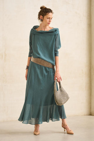Blusa Lisa Azul-Água