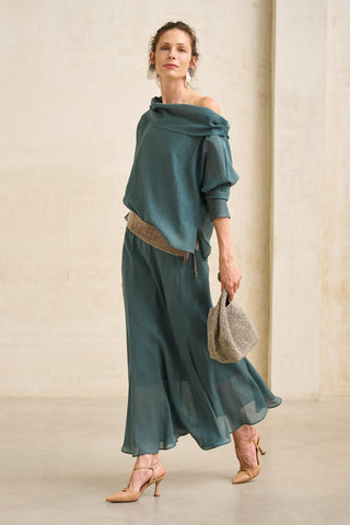 Light blue plain skirt