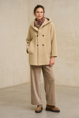 Abrigo Verdora beige reversible