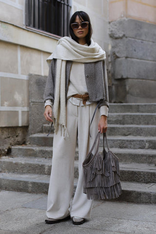 Cazadora Novara gris jacquard