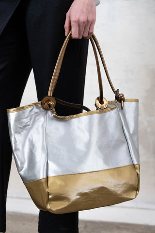 Bolso Alchimia plata y dorado